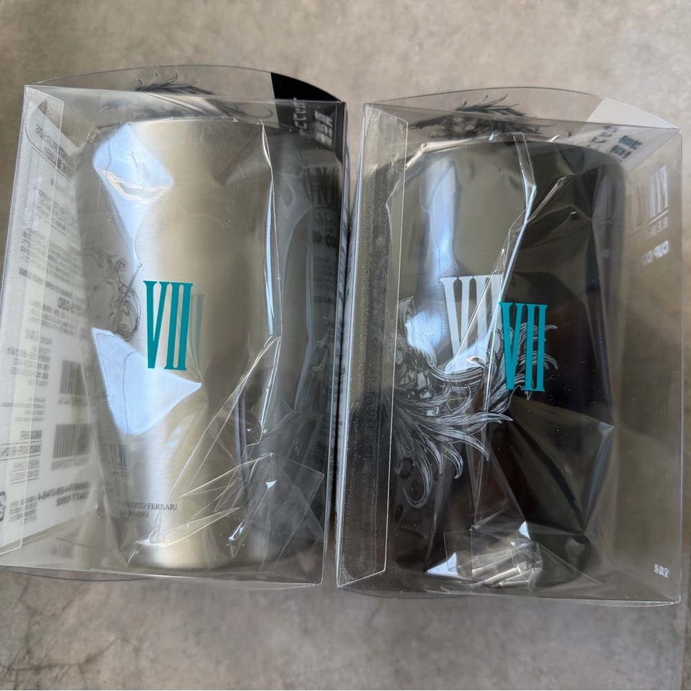 [Set of 2] FINAL FANTASY Ⅶ REMAKE INTERGRADE CUP COFFEE TUMBLER Silver Black JP - Picture 5 of 7
